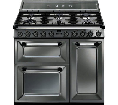 SMEG  Victoria TR93X 90 cm Dual Fuel Range Cooker - Stainless Steel